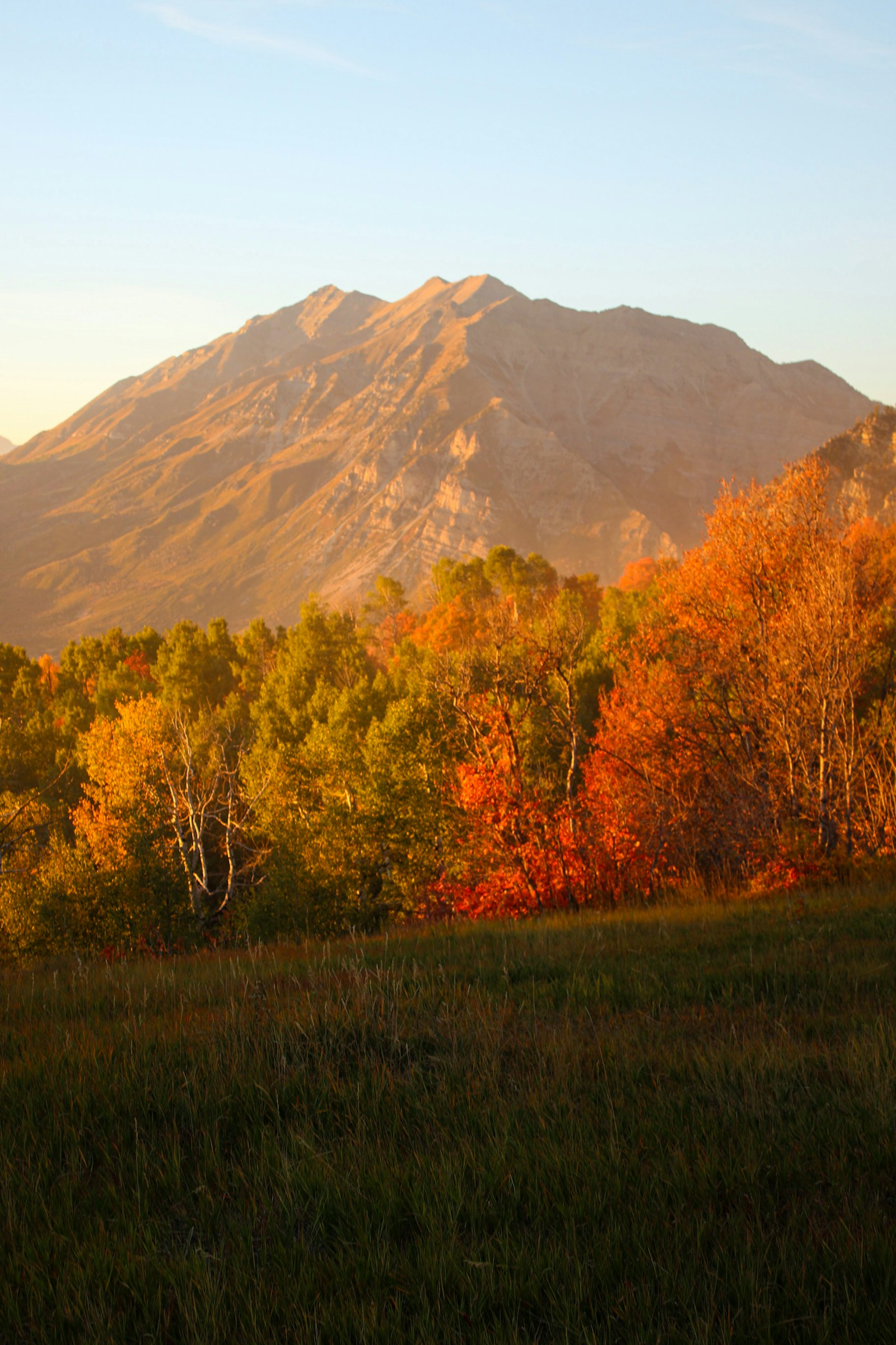 Autumn foothills and mountains in Utah
